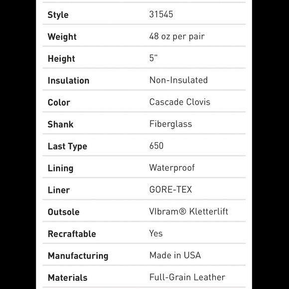 Danner Women's Mountain Light Cascade Hiking Boot Size 7 - Picture 10 of 10